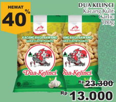 Promo Harga DUA KELINCI Kacang Kulit Bawang Putih - Giant